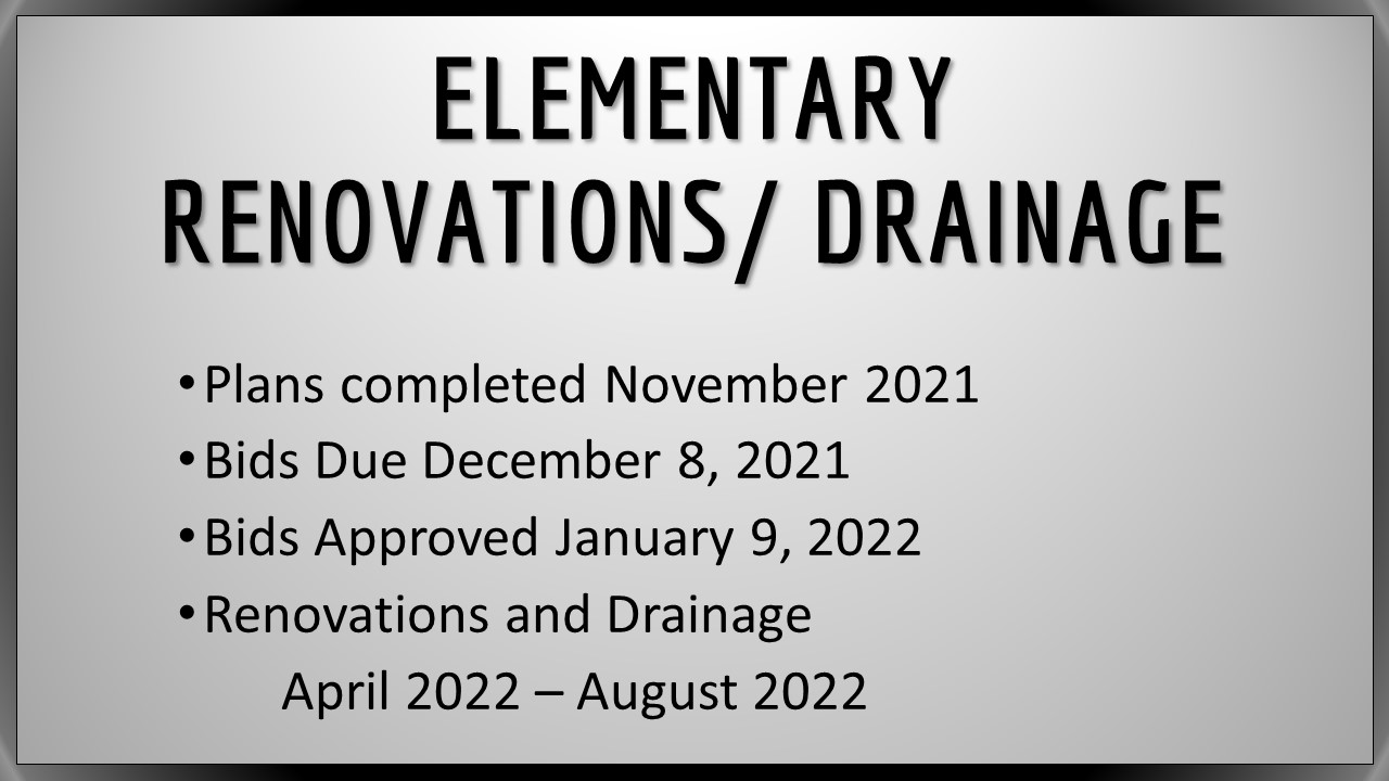 Elementary Renovations Timeline