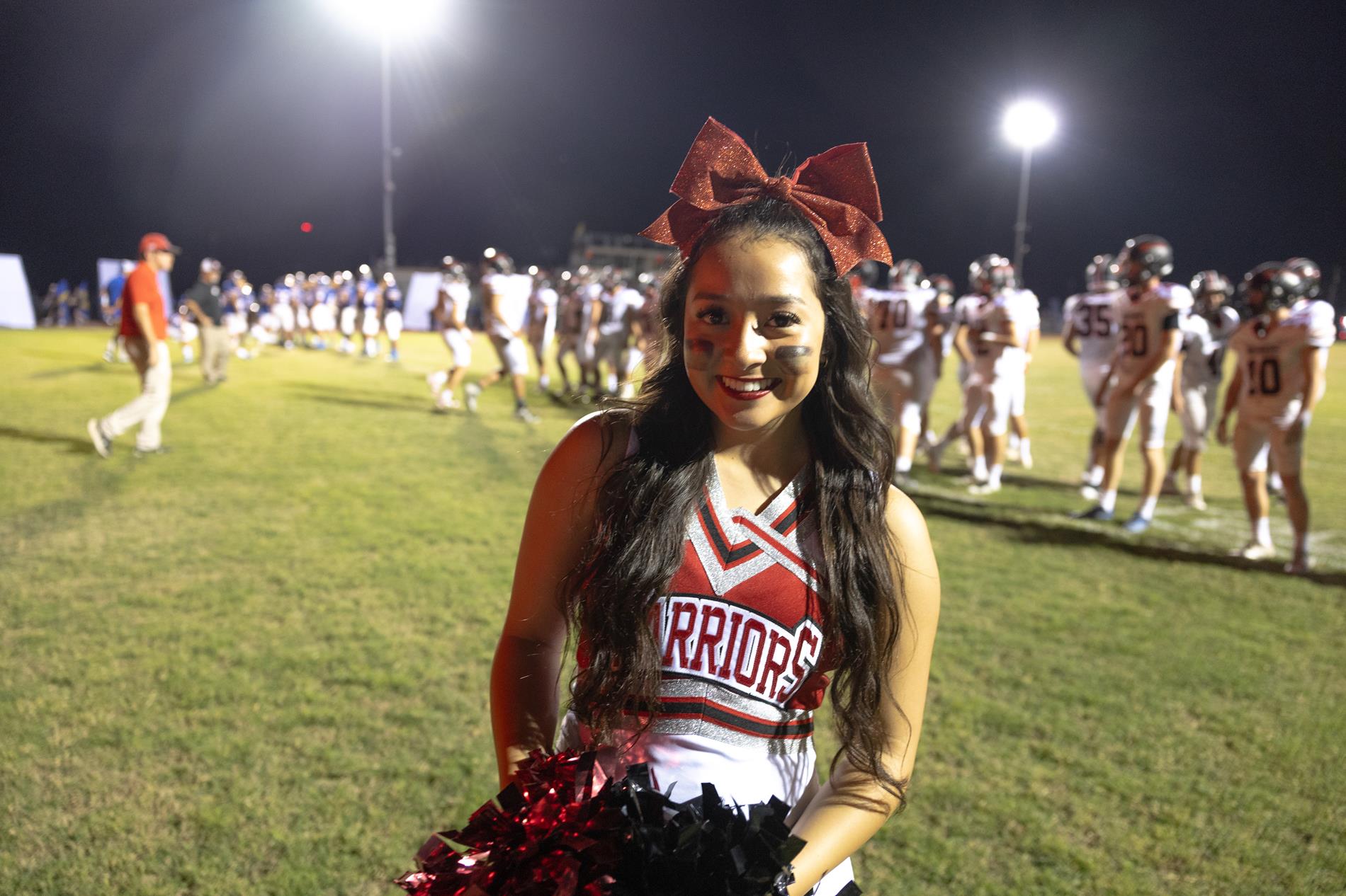 Ingram Tom Moore cheerleaders at Comfort High School