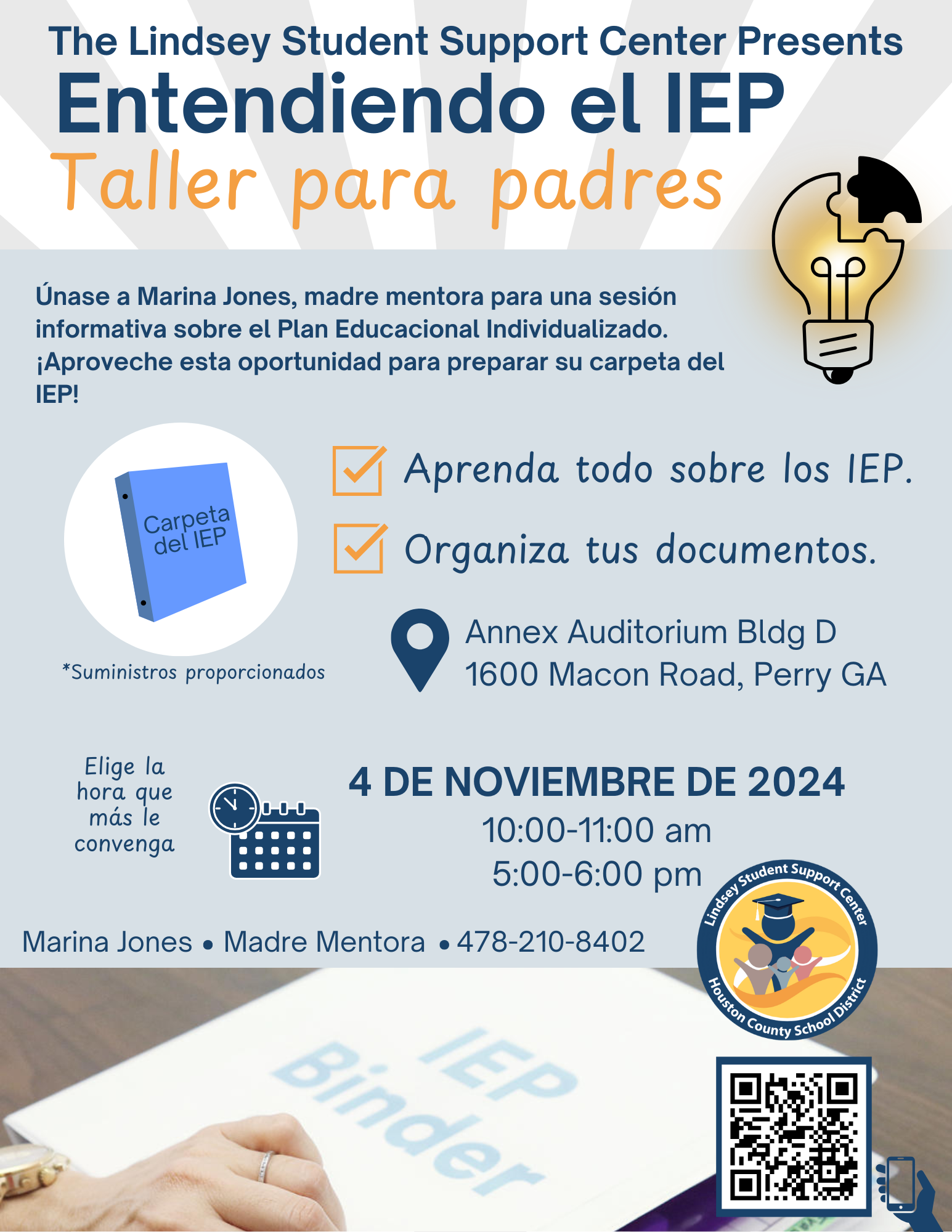 SWD Parent Workshop: Understanding the IEP (Spanish)