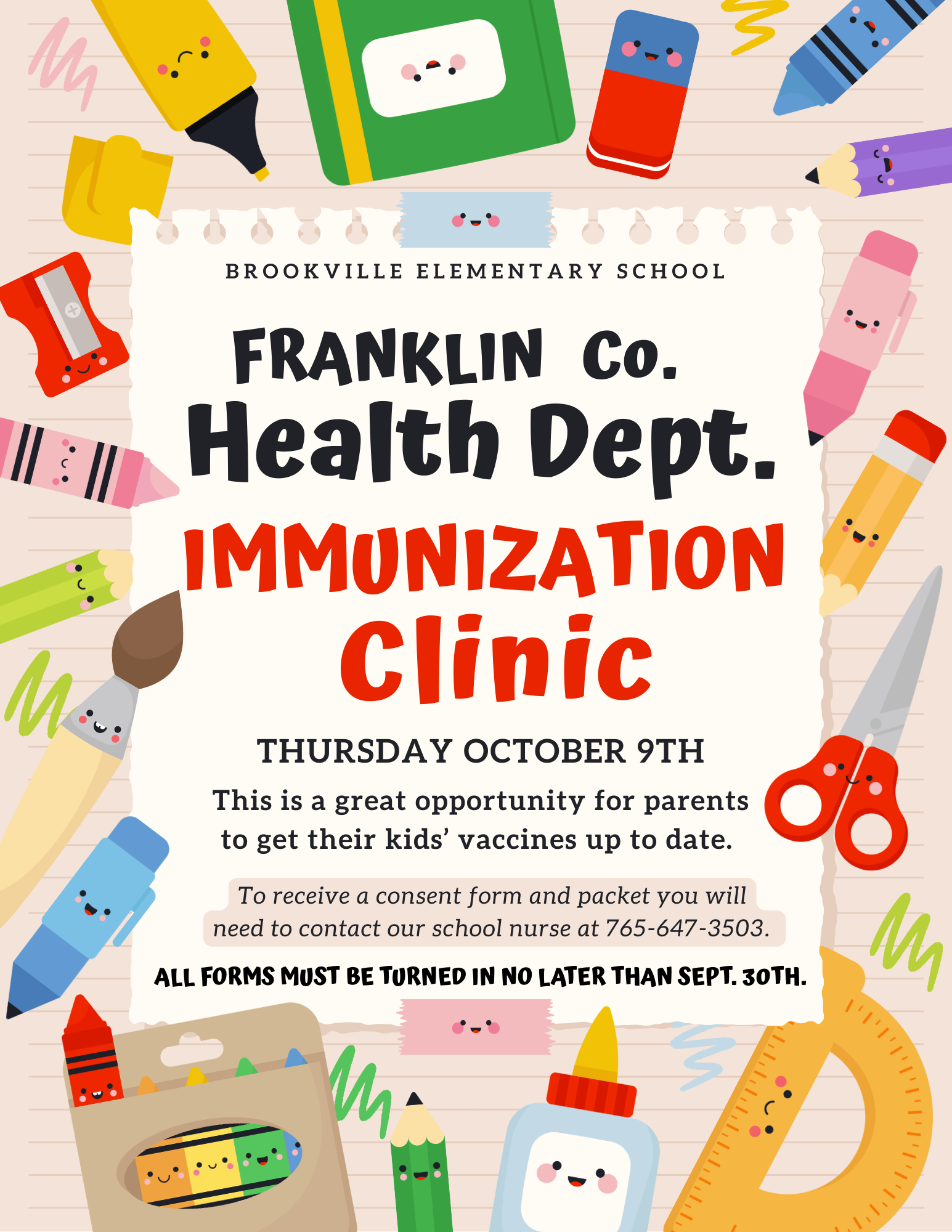 flyer for imm. clinic