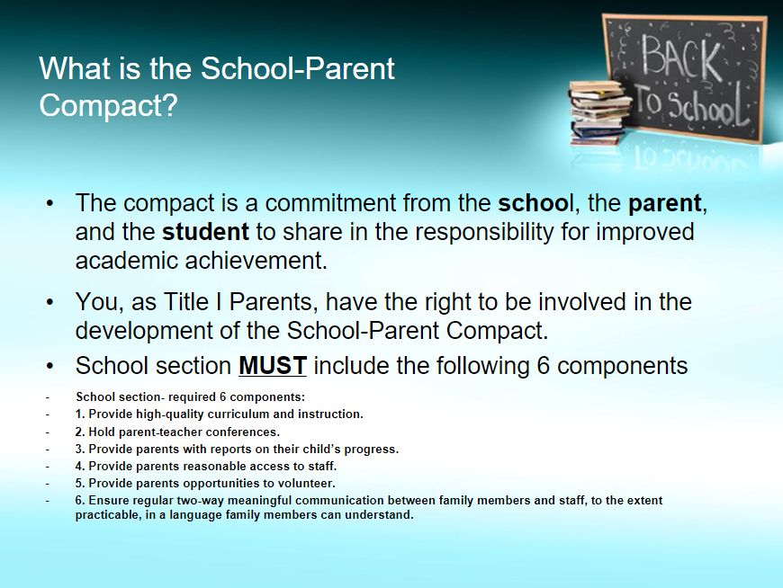 What is the school parent compact? 