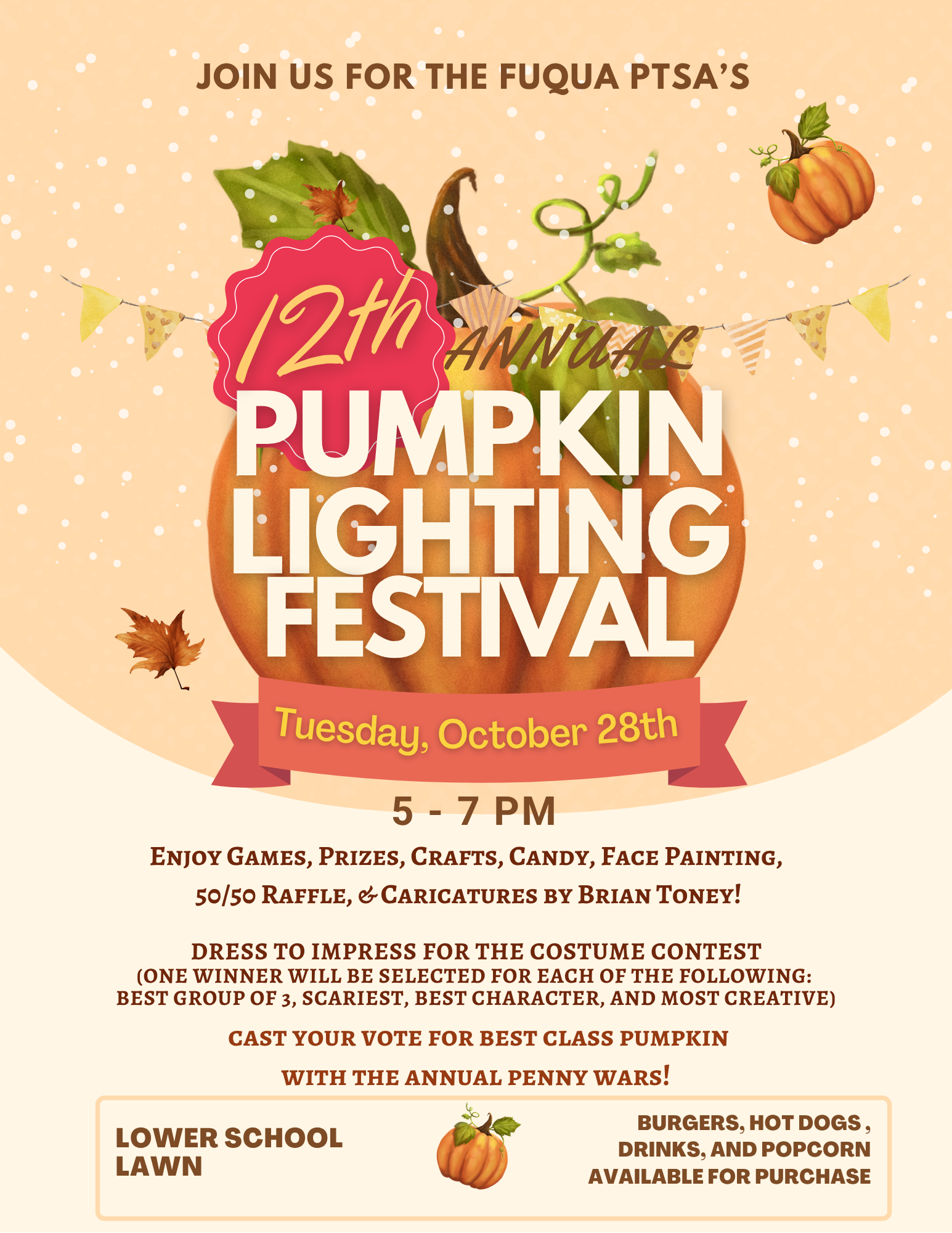 12th annual pumkin lighting October 28