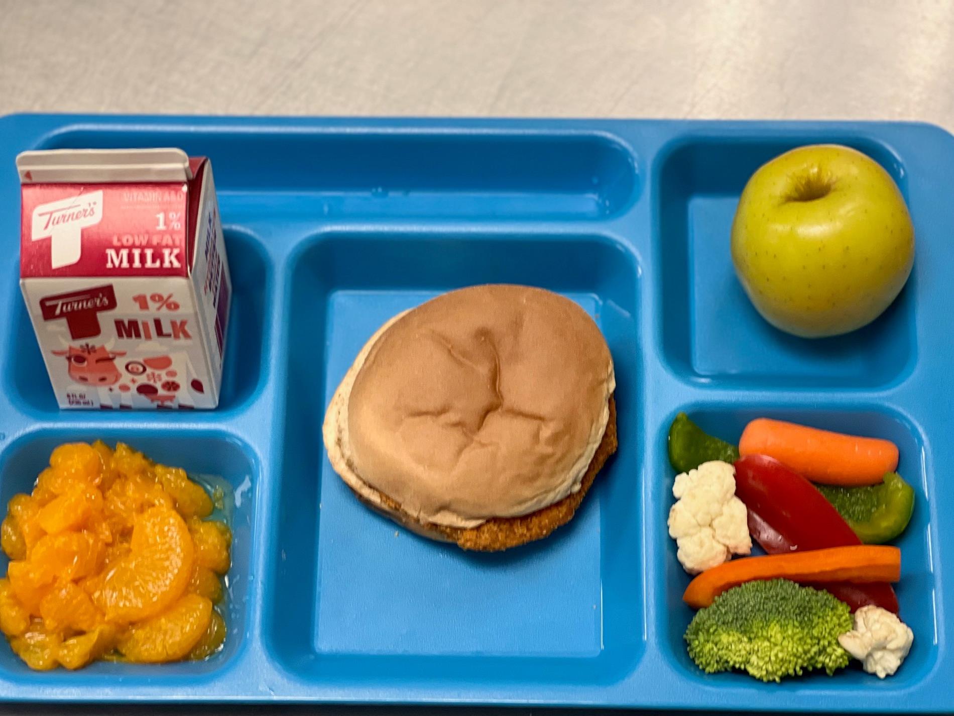 Chicken Patty - a daily option at the high school 