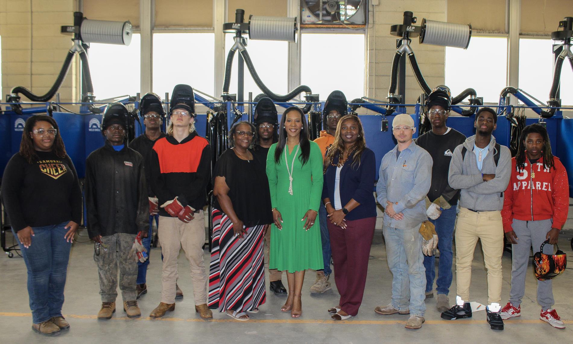 Students of ECHS Welding Class with Reid State and ECHS Administration