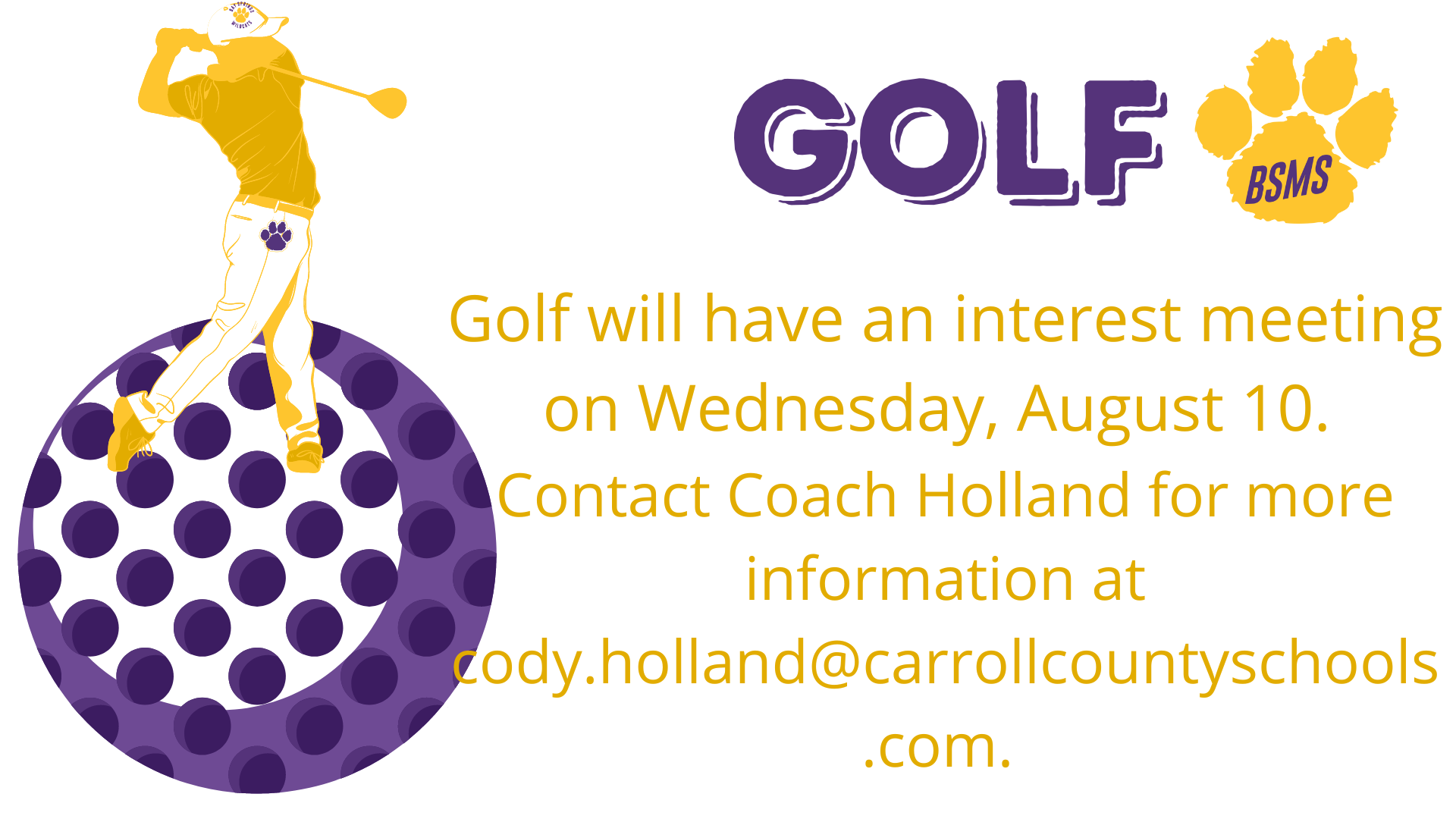 Golf Tryout Info