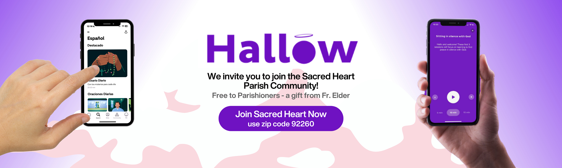 Sign up for Hallow Jan 2025