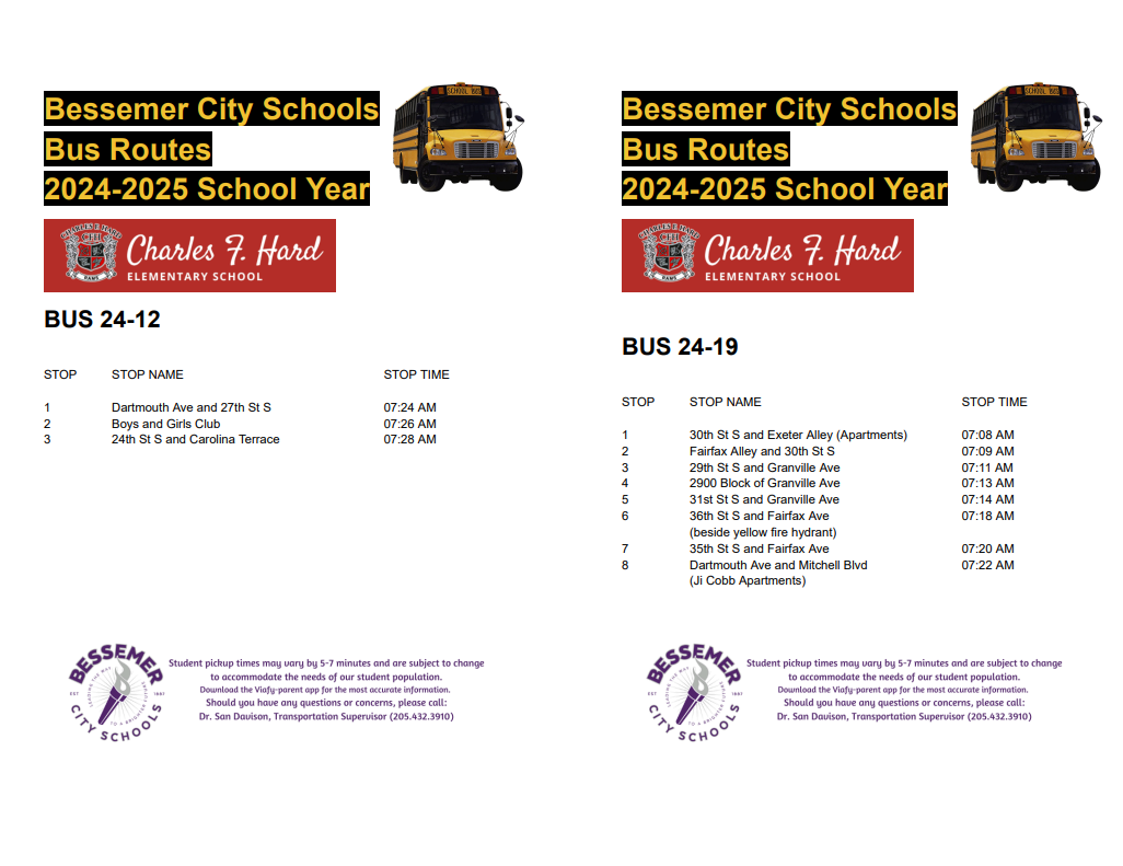 Hard Elementary School Bus Routes