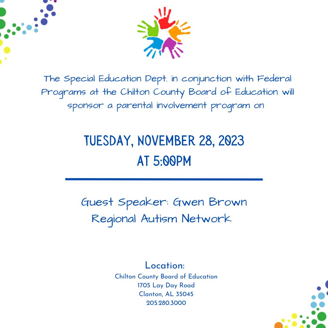 Special Education/Federal Programs Parental Involvement Night