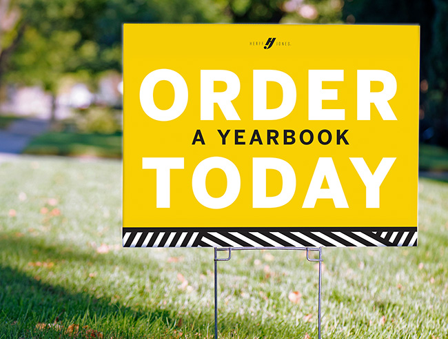 order a yearbook yard sign