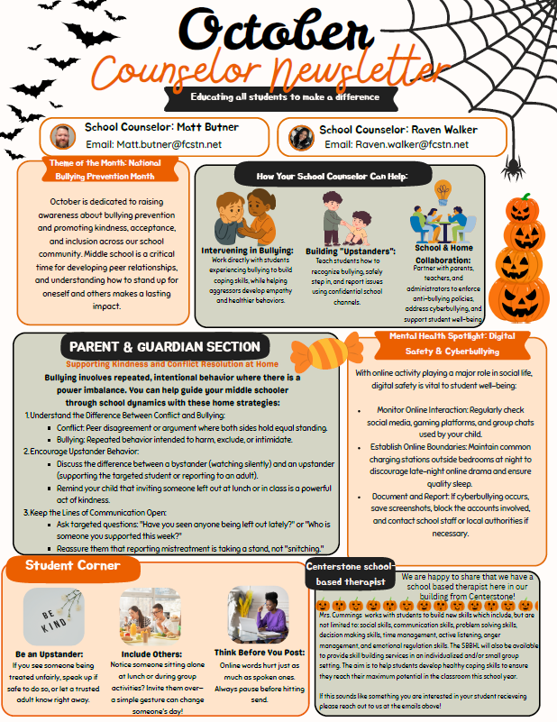 October counseling letter