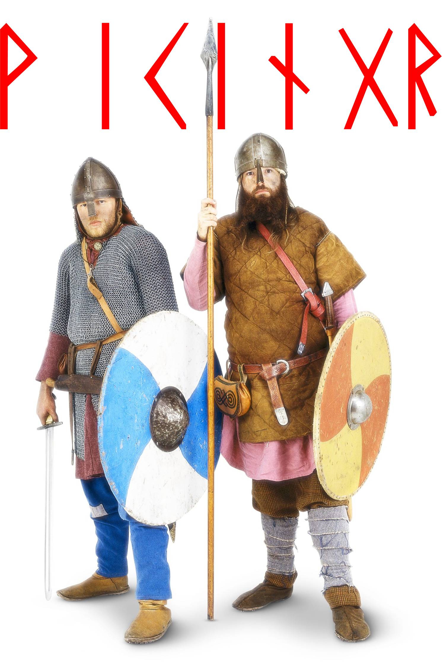 Viking Warriors holding shield and spear
