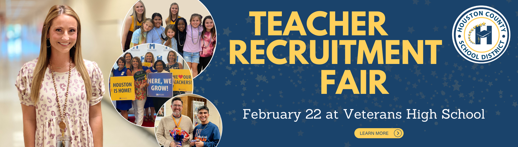 Teacher Recruitment Fair February 22 at Veterans High School. Click for more info.