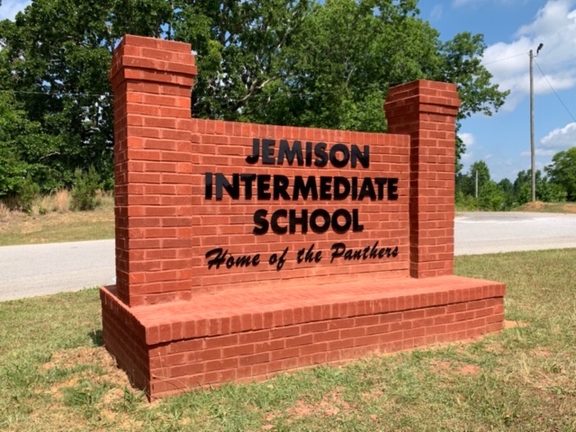 Brick Sign for Jemison Intermediate School