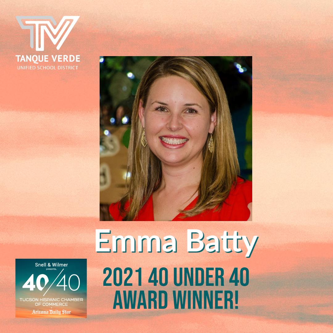 Emma Batty, 2021 40 Under 40 Award Winner!