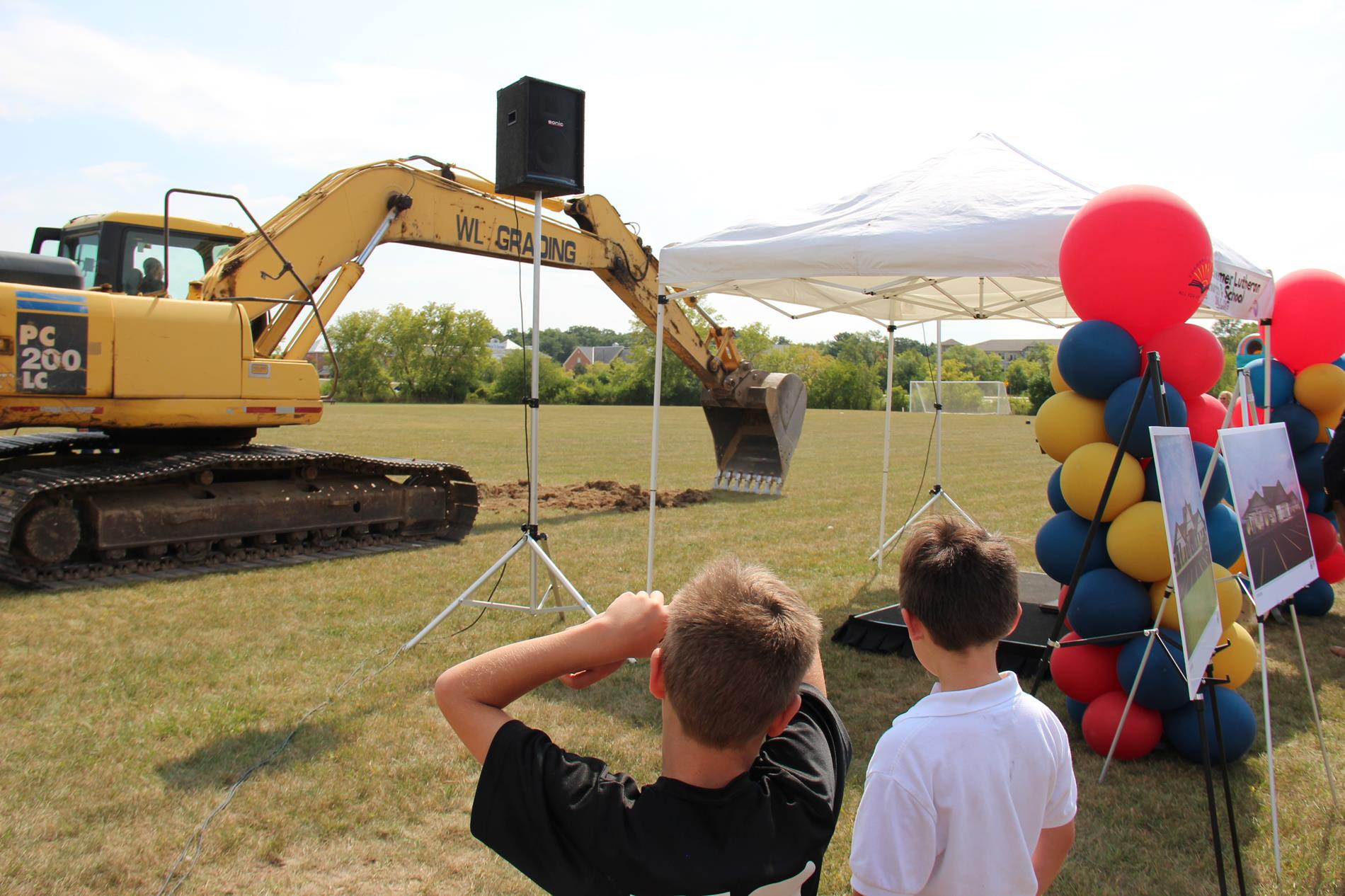 Kids (and adults) loved watching the excavator