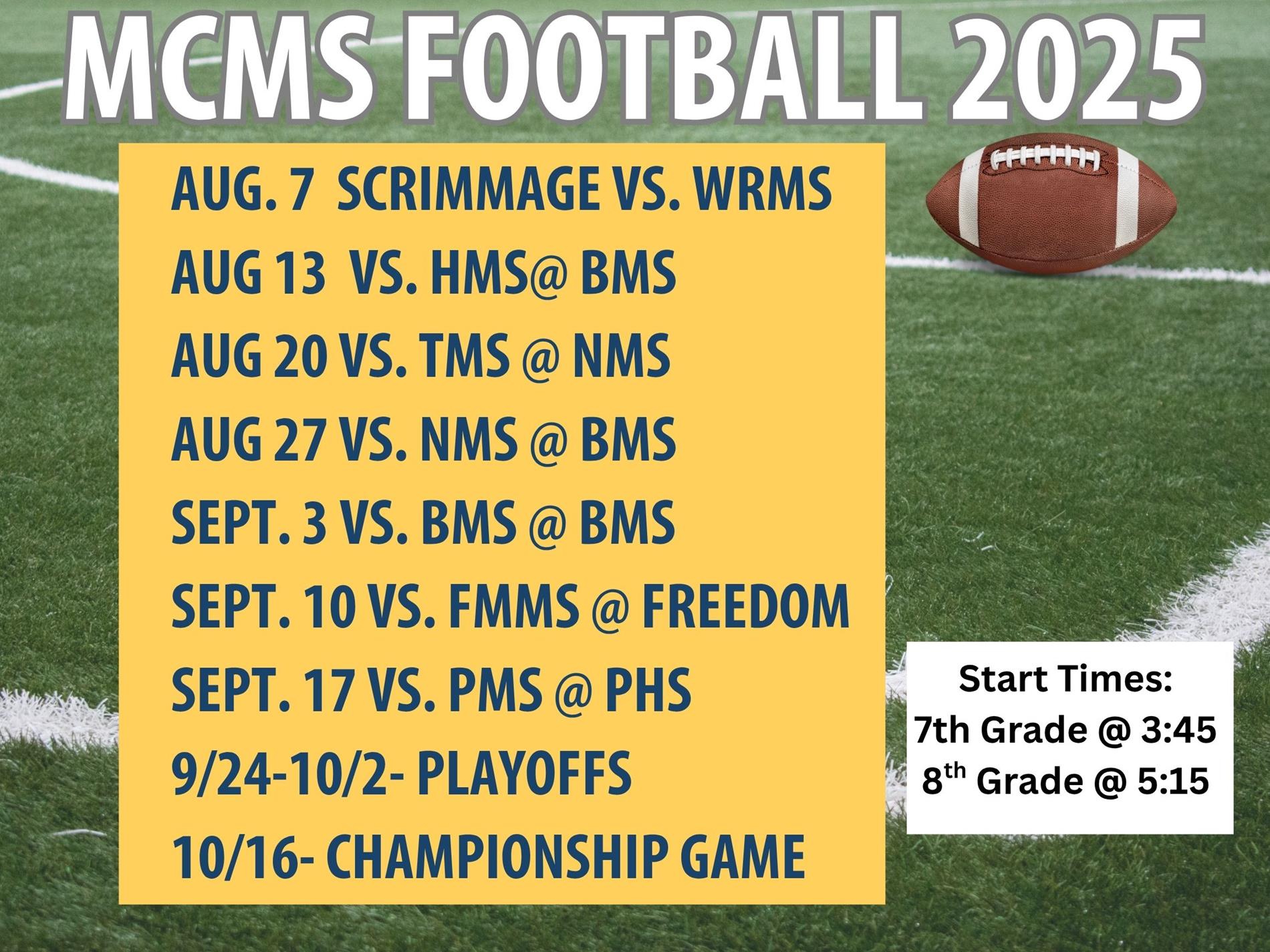 Football Schedule