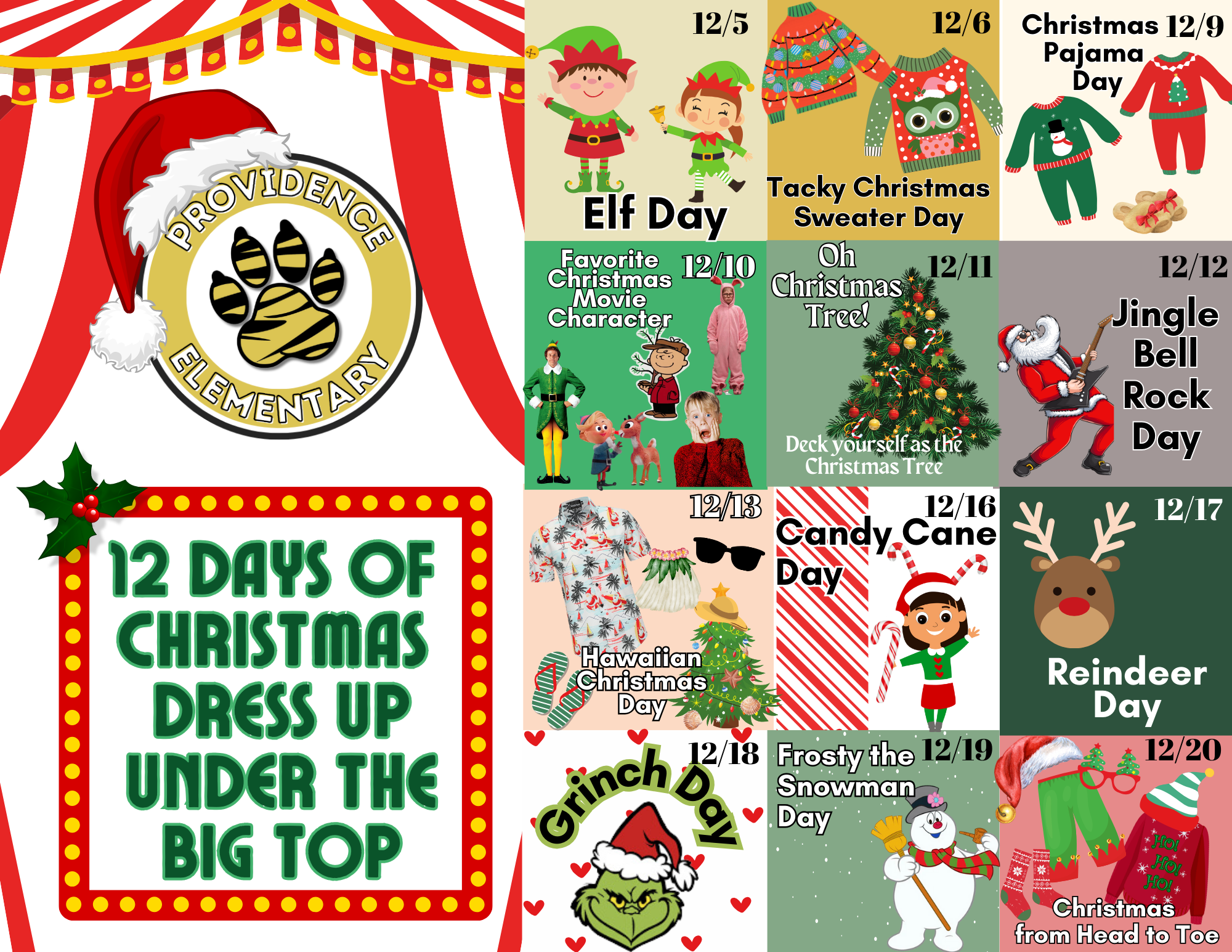 12 Days of Christmas Dress Up Flyer