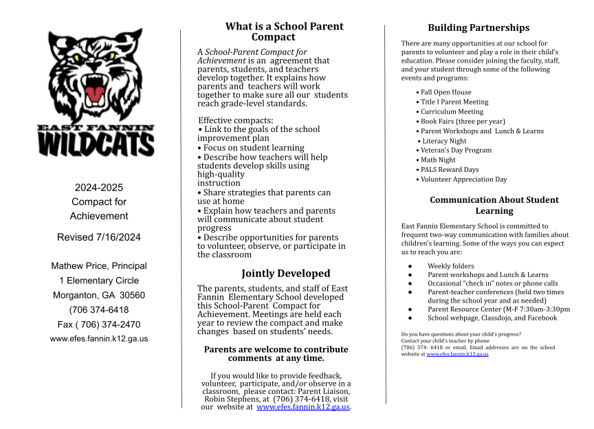 School Parent Compact page 1