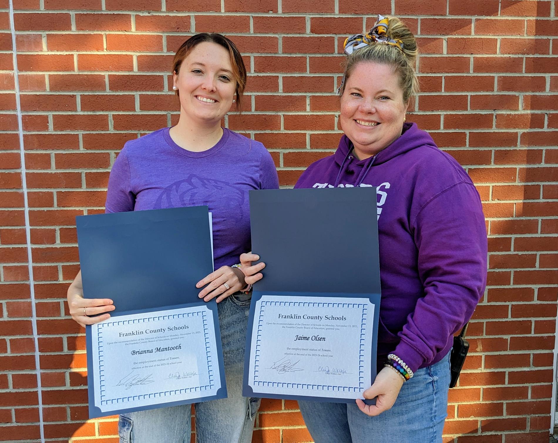 Teachers with their awards