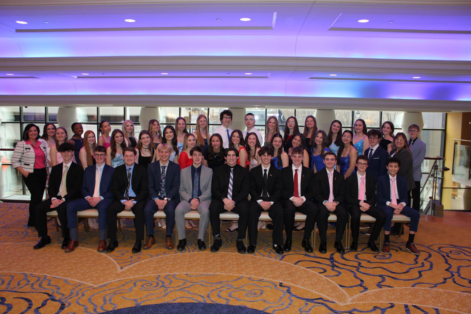 Group photo of Midland High BPA students at the Grand Rapids BPA State Leadership Conference