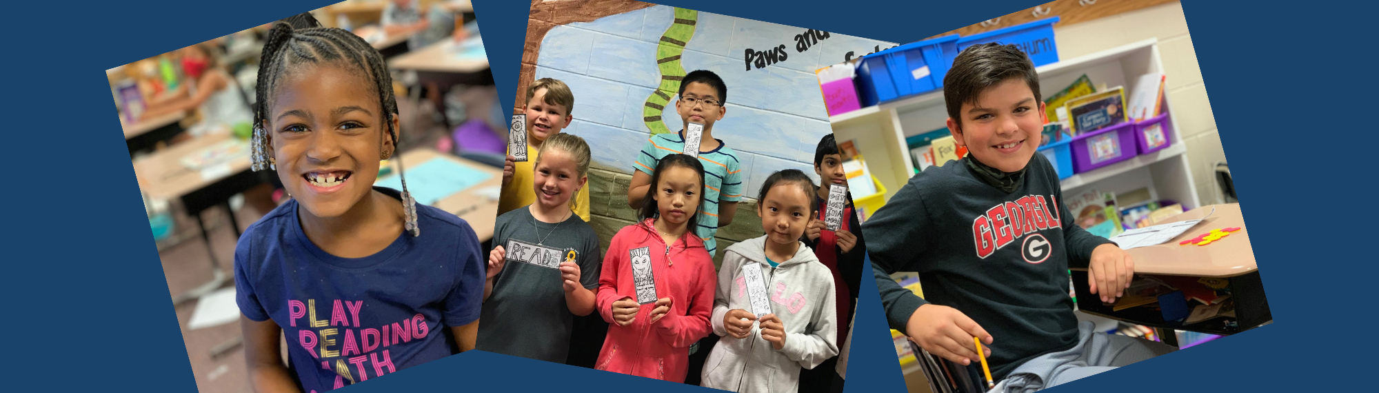 students with bookmarks