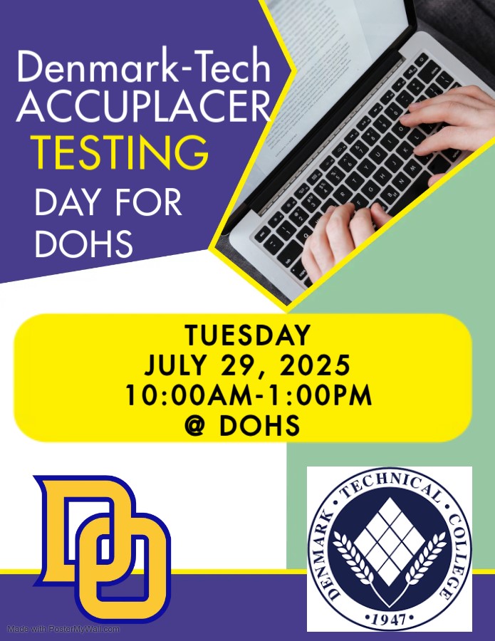 Denmark Tech Accuplacer Test Flyer