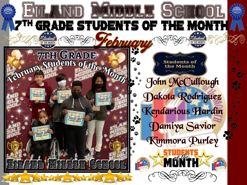 feb students of the month 