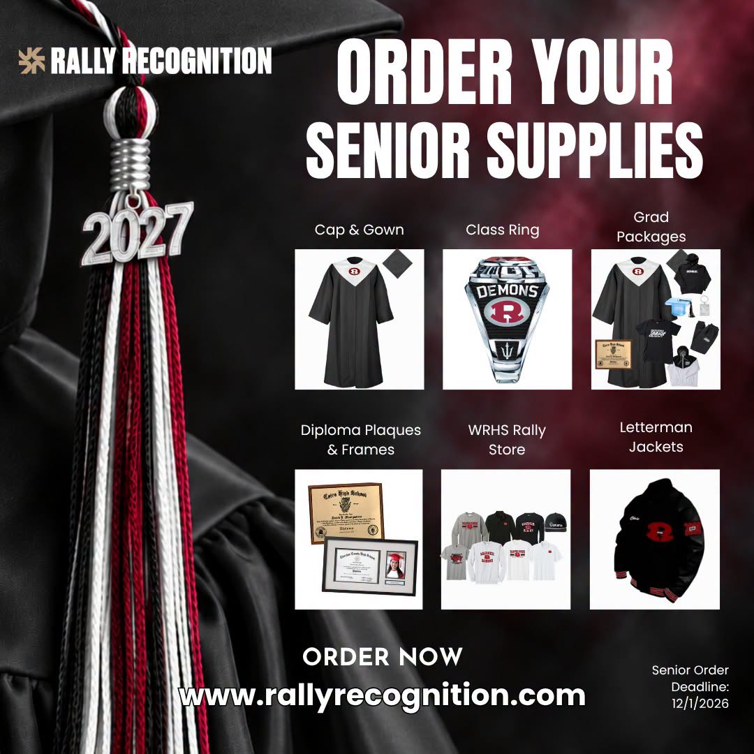 Senior Order Deadline 12-1-26