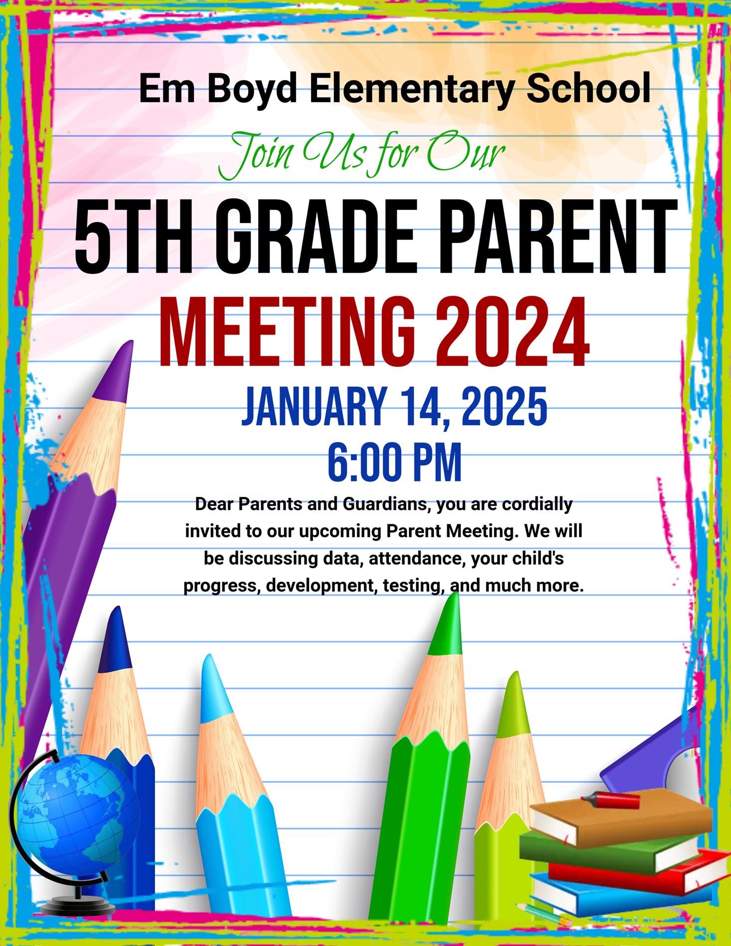 5th Grade Parent Meeting 