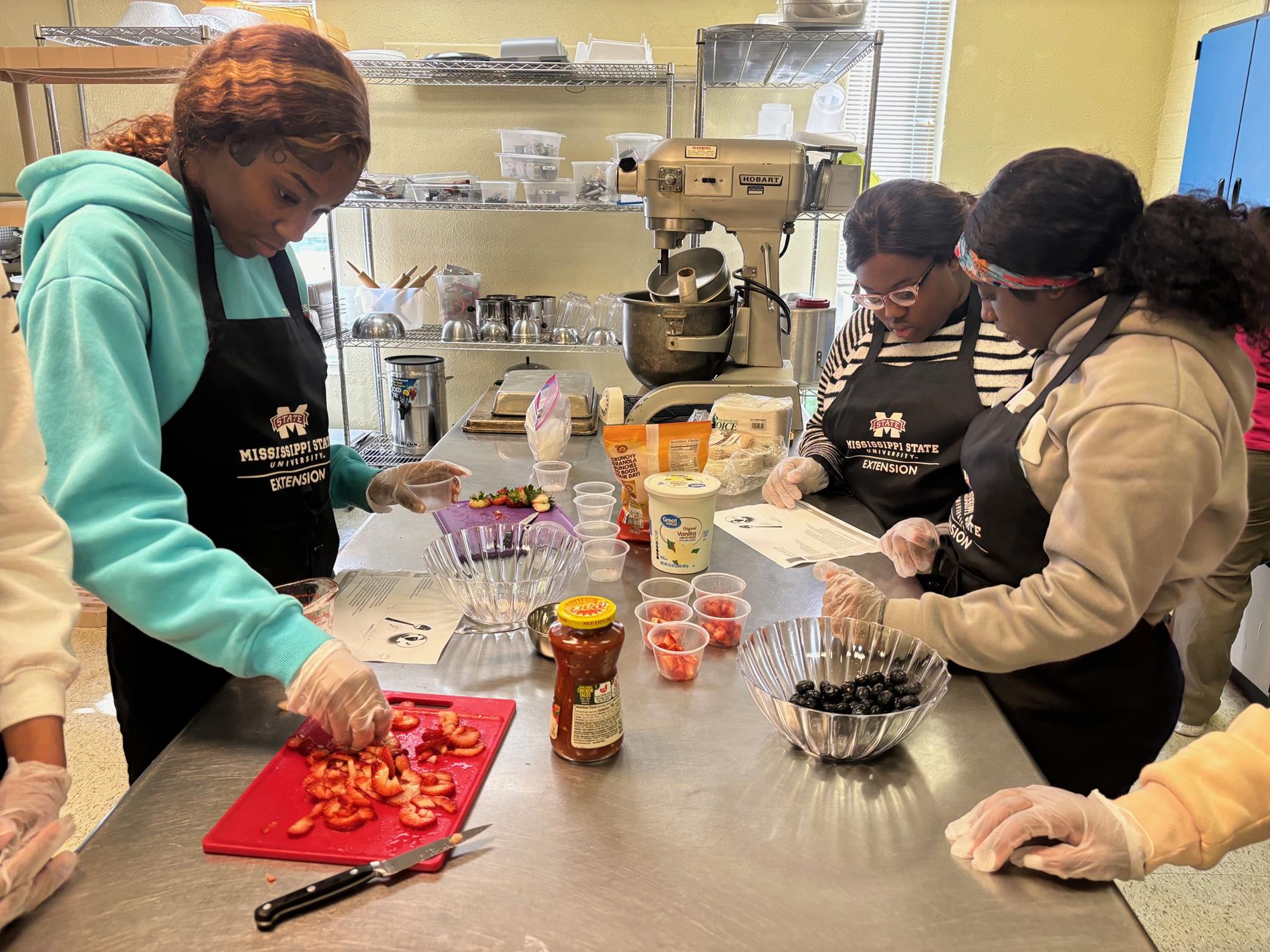 Mississippi State Extension agent Silvia Moody hosted a one hour Happy Healthy Food Workshop for Culinary Arts and Early Childhood Education! Healthy Habits! Making the right Food Choices!