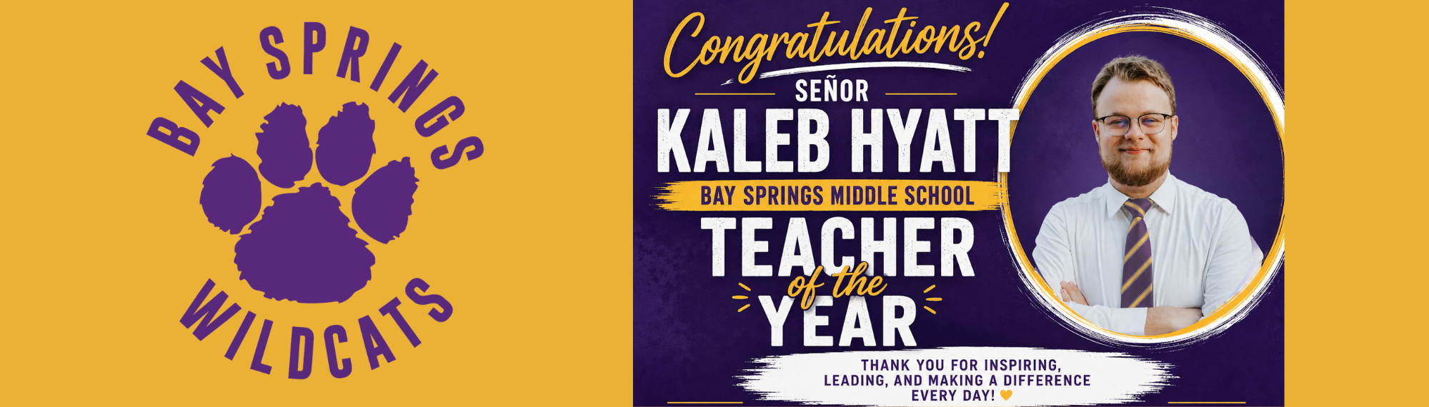 Kaleb Hyatt Teacher of the Year 2026