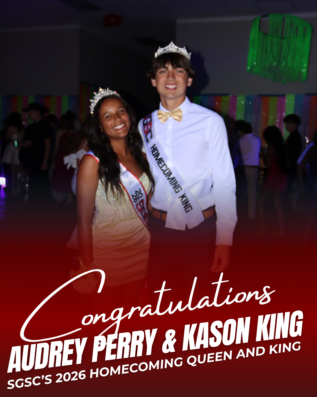 SGSC's 2026 Homecoming King and Queen