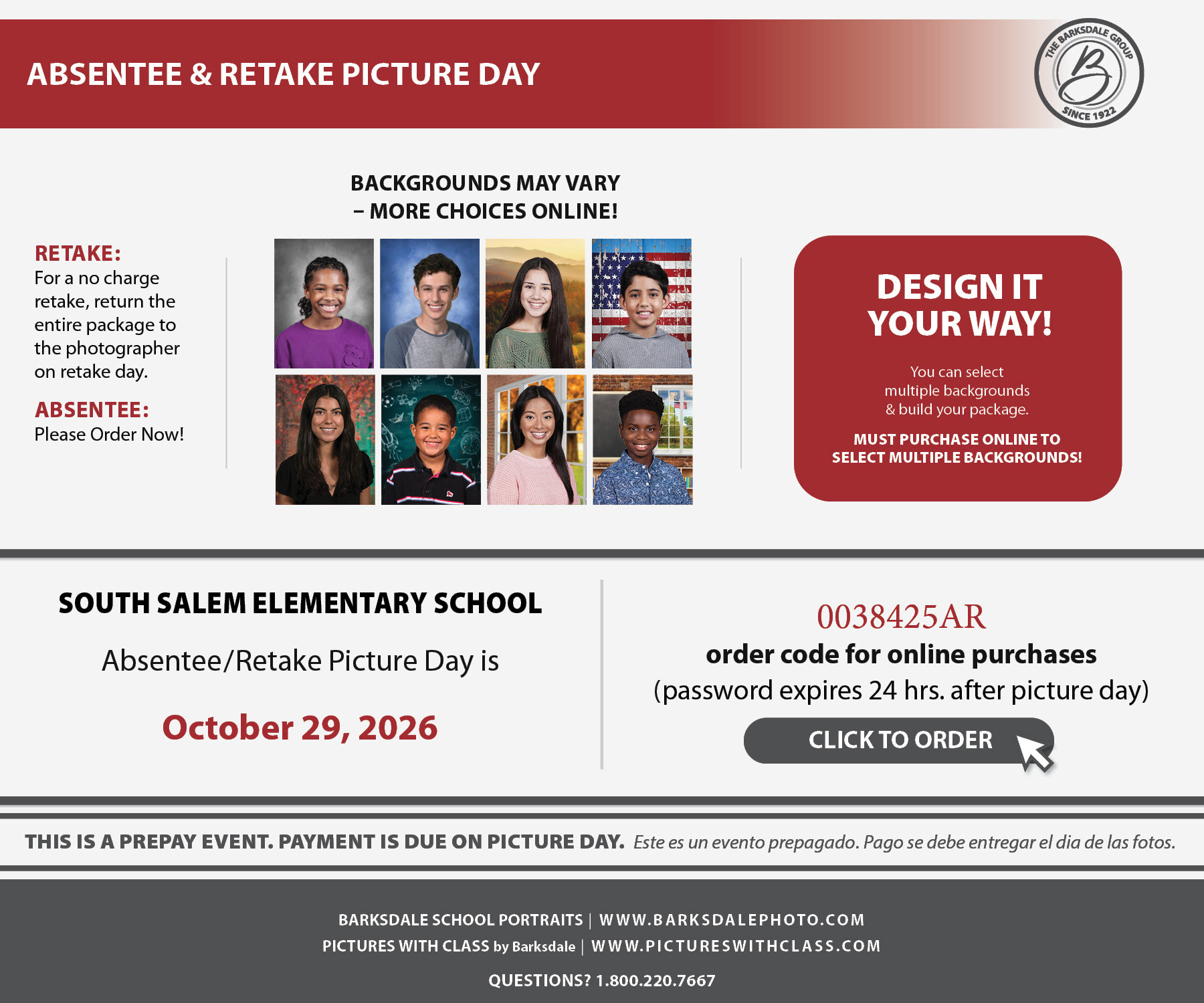 Picture Retake Information 