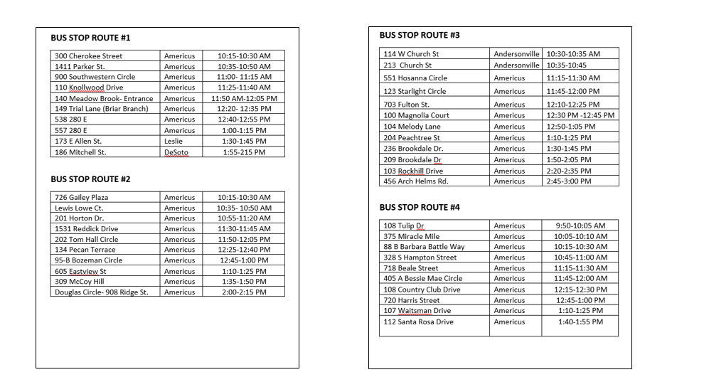 Seamless Summer Bus Routes