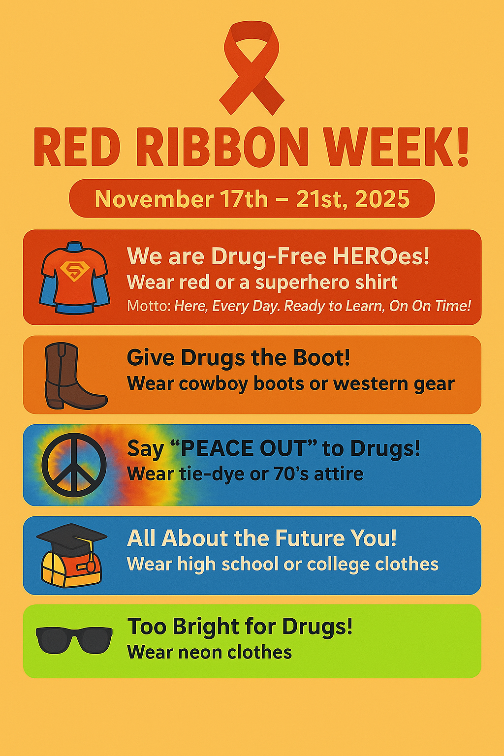Red Ribbon Week Nov 25 Red Ribbon Week Nov 25