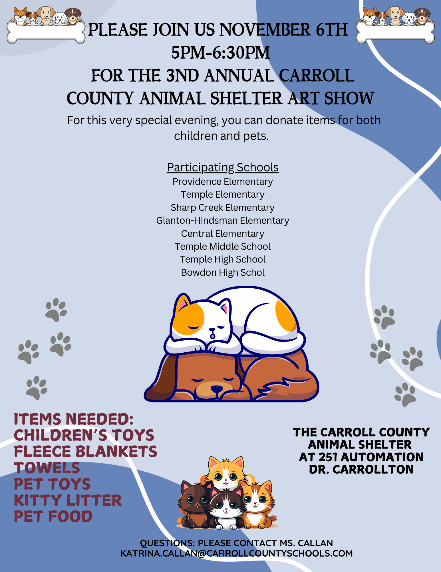 Animal Shelter Art Show Flyer Animal Shelter Art Show Flyer