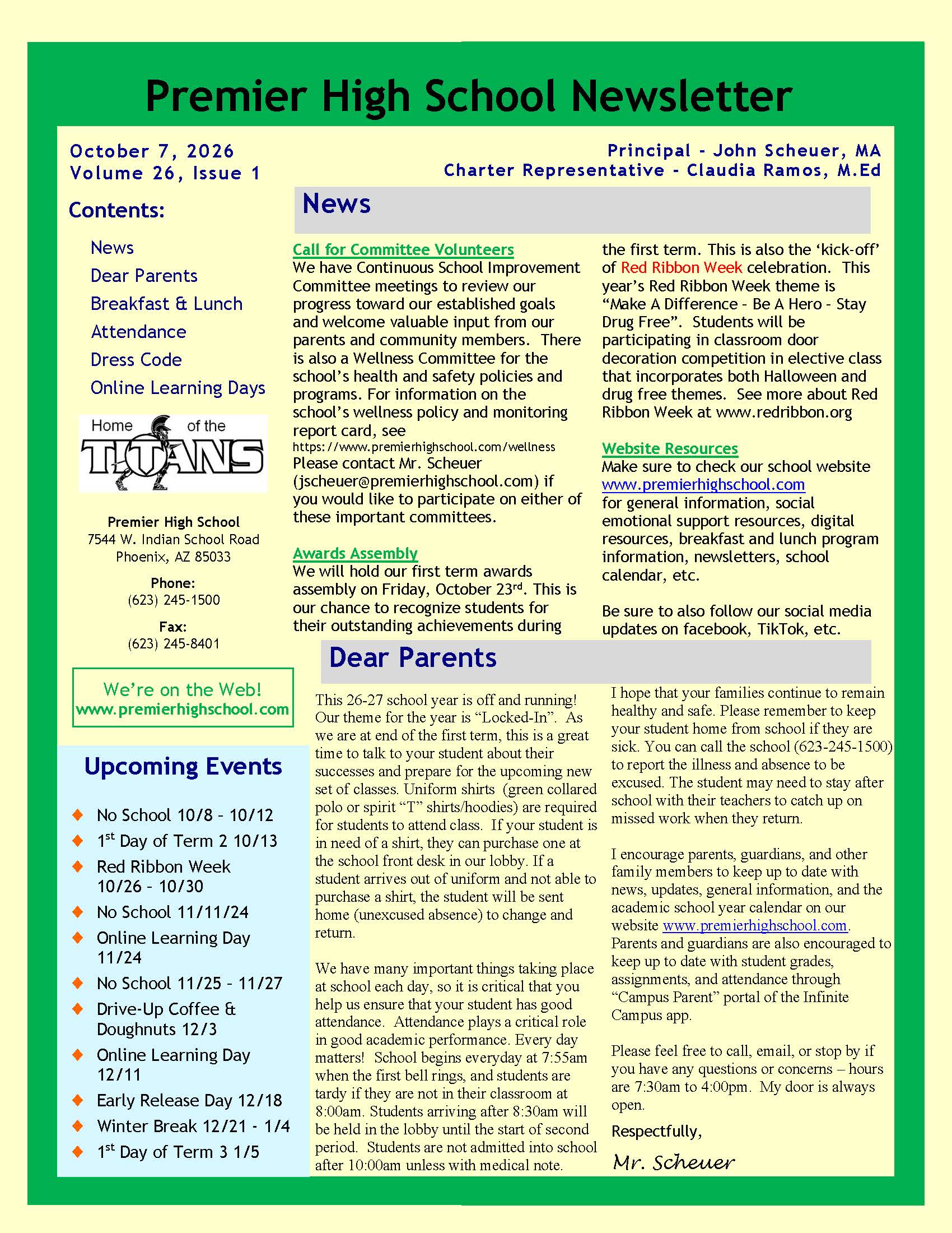 Newsletter English October