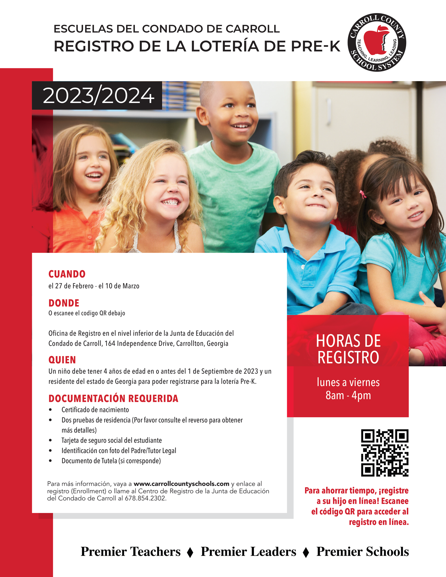 CCS PK Lottery FY24 Spanish