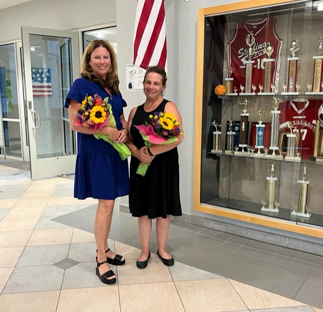 Left: Cassandra Mennella - 2023 Teacher of the Year & Right: Kristin Grimes - 2023 Paraeducator of the Year