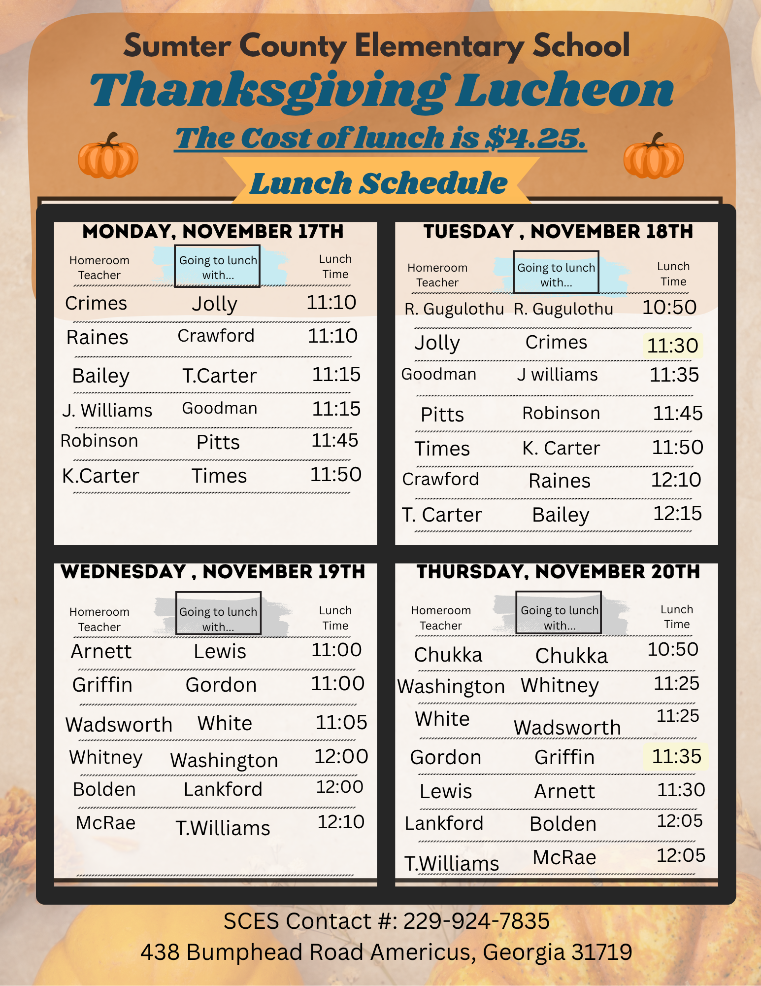 Thanksgiving Luncheon