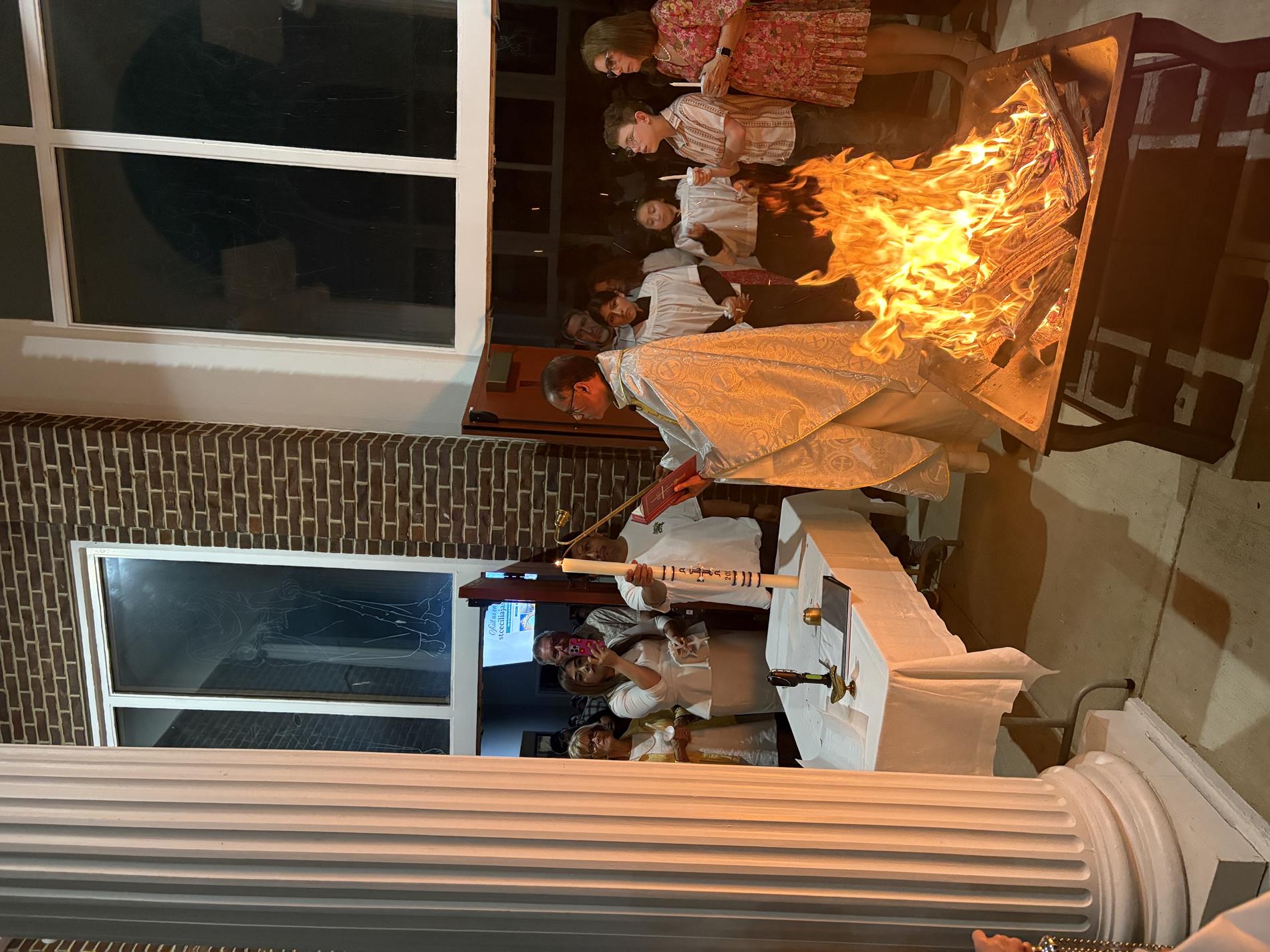 Paschal candle blessing continues