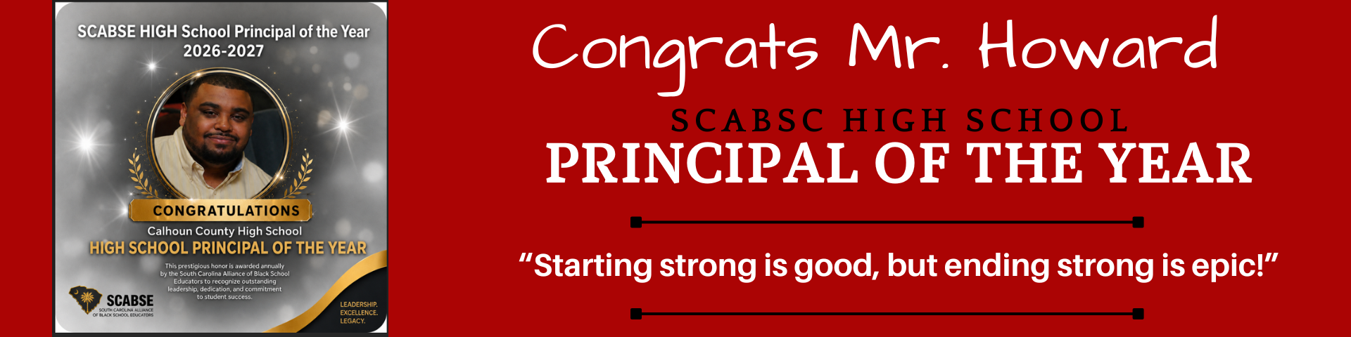 SCABSE High School Principal of the Year