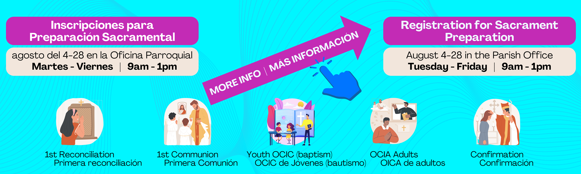 Religious Education Registration Aug 4-28 with Aug 8