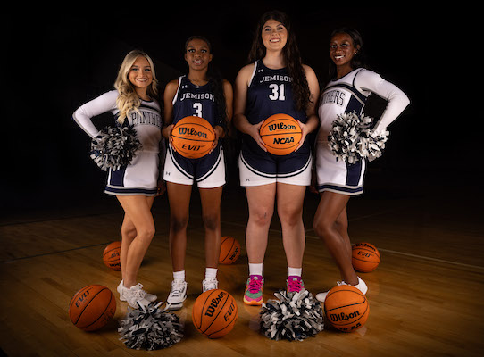 Girls basketball and cheer seniors