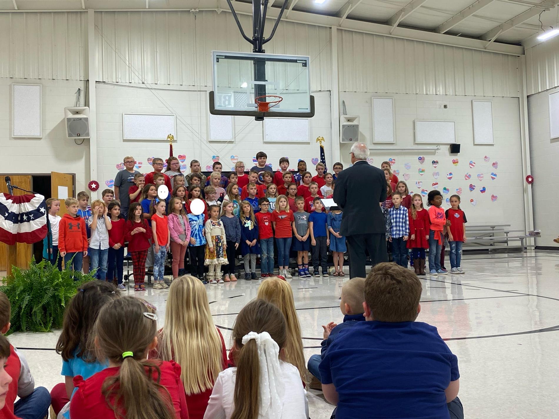 The Veterans Day program included musical presentations from all students, letters to veterans, and much more! We honored Veterans with a slide show and honored those present by branch of service. 