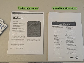 Image of two resources on Roblox and Internet slang and lingo cheat sheet