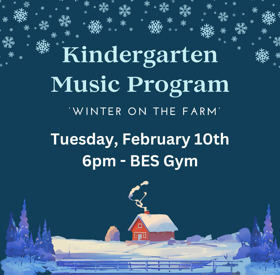 kindergarten music program flyer