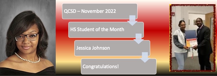 Jessica Johnson November 2022 Student of the Month