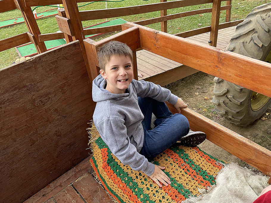 Having fun at Rolling Acres Corn Maze