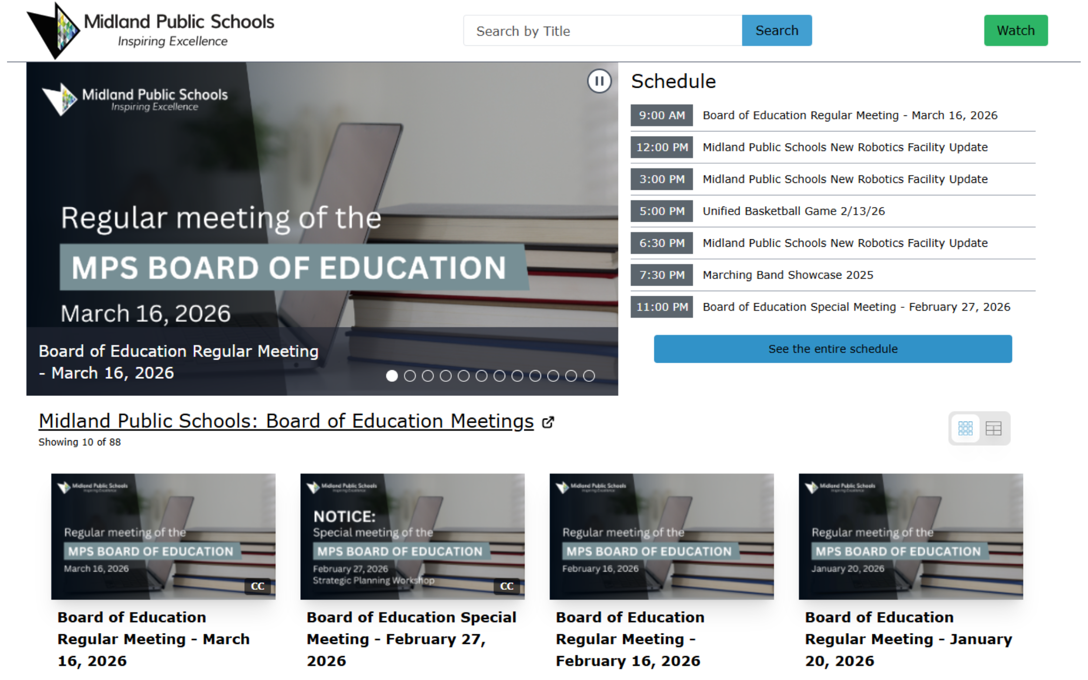 Screengrab of MPSTV webpage.